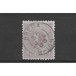 Netherlands 26  Willem III  "CUIJK 1889" small round cancel VFU/ used  CV 10+ €
