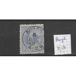Netherlands 19  Willem III  "BURGH 1885" small round cancel VFU/ used  CV 32,5+ €