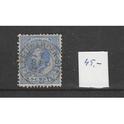 Netherlands 19  Willem III  "LEEUWARDEN-STN 1882" small round cancel VFU/ used  CV 45+ €