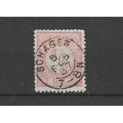 Netherlands 30  Numeral  with "SCHAGEN 1887" small round cancel  VFU/ used  CV 5++ €