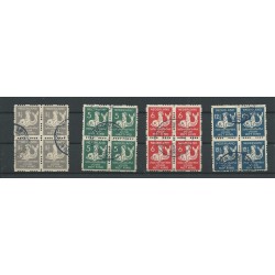 Netherlands  R82-85 Syncopated perforation BLOCK of 4 VFU/used  CV  150 €