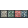 Netherlands  R82-85 Syncopated perforation BLOCK of 4 VFU/used  CV  150 €