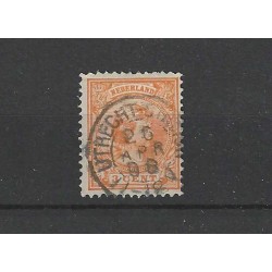 Netherlands 34 Wilhelmina "UTRECHT-STATION 1898" small round cancel VFU/used CV  10+ €