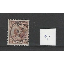 Netherlands 36 Wilhelmina "CUIJK 1897" small round cancel VFU/used CV  13+ €