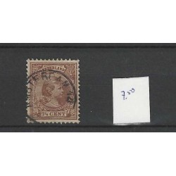 Netherlands 36 Wilhelmina "AMSTERDAM-14" small round cancel VFU/used CV  15+ €