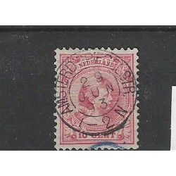 Netherlands 37 Wilhelmina "AMSTERD:SPIEGELSTR: 1893" small round cancel VFU/used CV  16++ €