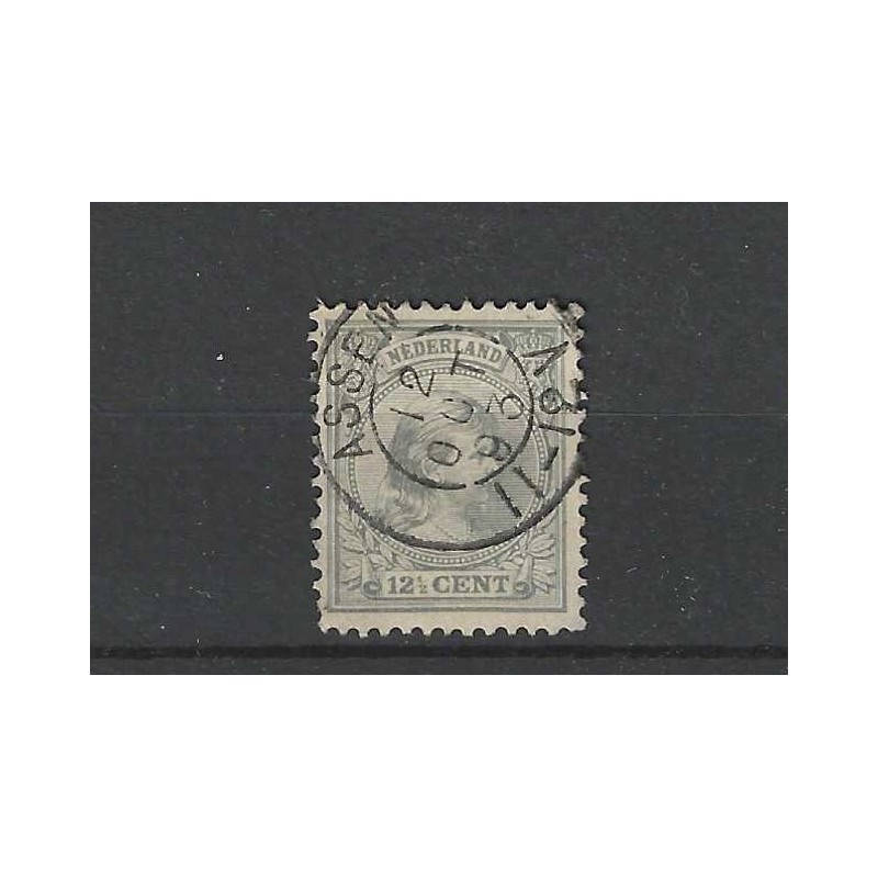 Nederland 38 Wilhelmina "ASSEN 1893" kleinrond VFU/gebr CV  5+ €