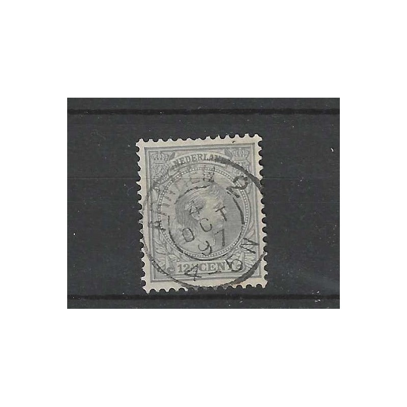 Nederland 38 Wilhelmina "ARNHEM-2 1897" kleinrond VFU/gebr CV  7++ €