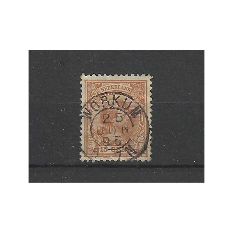 Nederland 39 Wilhelmina "WORKUM 1895" kleinrond VFU/gebr CV  10++ €