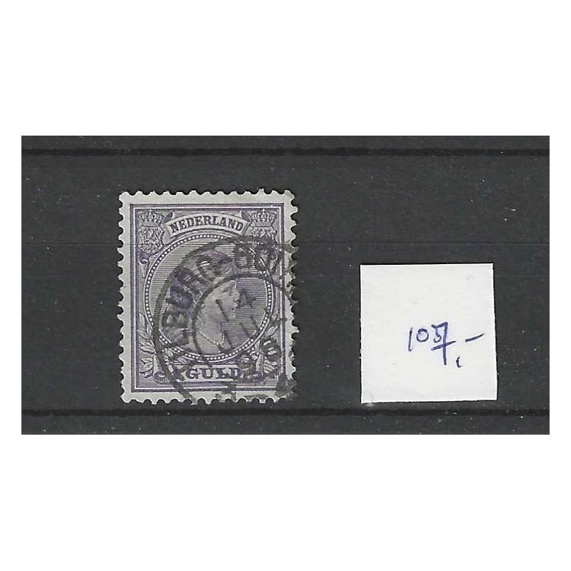 Netherlands 44 Wilhelmina "TILBURG-GOIRKE 1896" small round cancel VFU/used CV  107+ €