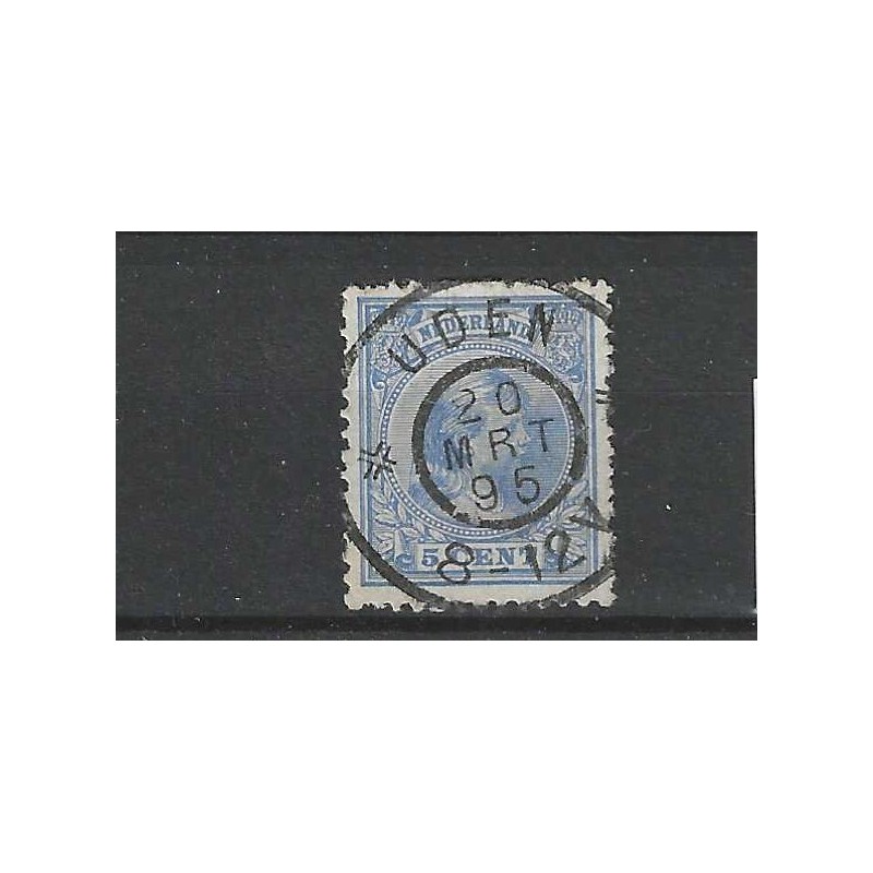 Netherlands 35 Wilhelmina "UDEN 1895" large round cancel VFU/used CV  15+ €