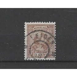 Netherlands 36 Wilhelmina "LEIDEN 1898" large round cancel VFU/used CV  8+ €