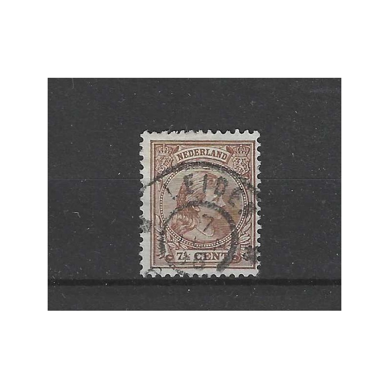 Netherlands 36 Wilhelmina "LEIDEN 1898" large round cancel VFU/used CV  8+ €