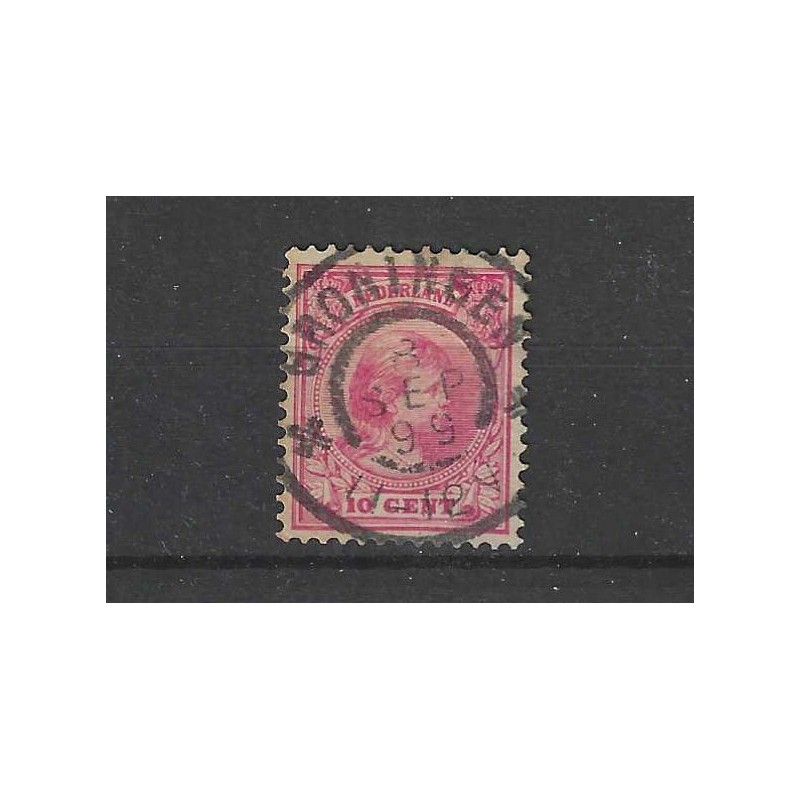 Netherlands 37 Wilhelmina "GRONINGEN 1899" large round cancel VFU/used CV  3+ €