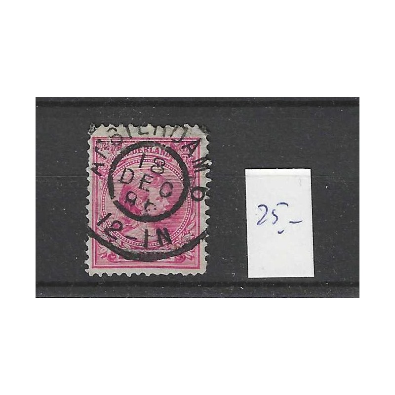 Nederland 37 Wilhelmina "AMSTERDAM-6 1898" grootrond VFU/gebr CV  25+ €