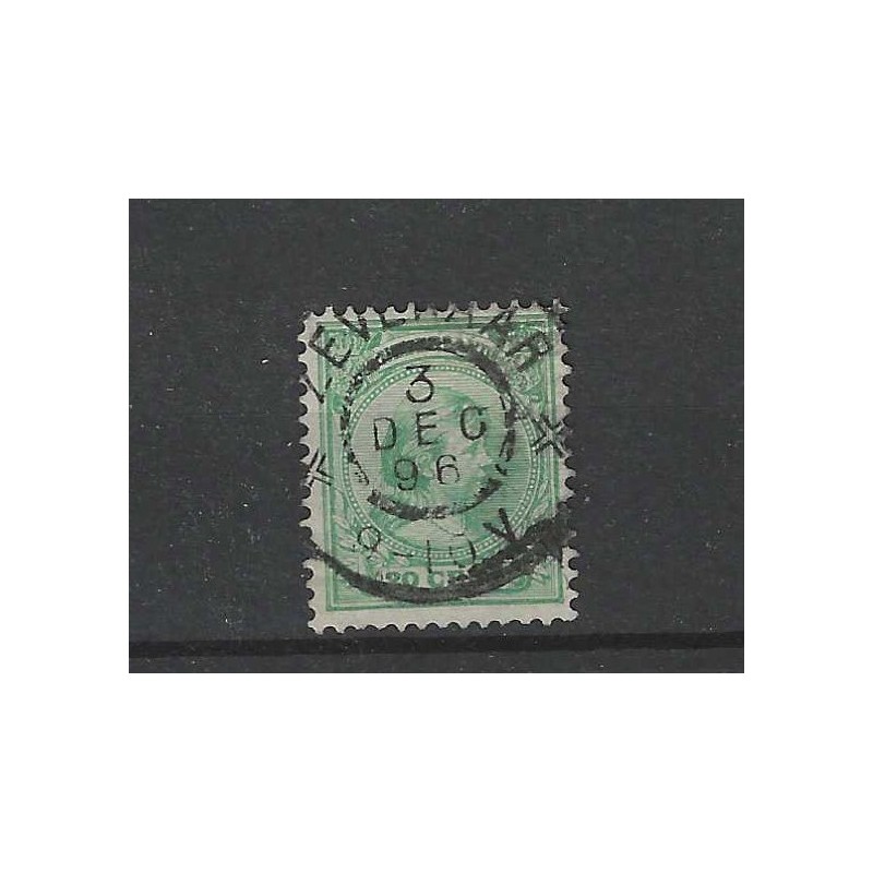 Netherlands 40 Wilhelmina "ZEVENAAR 1896" large round cancel VFU/used CV  6+ €