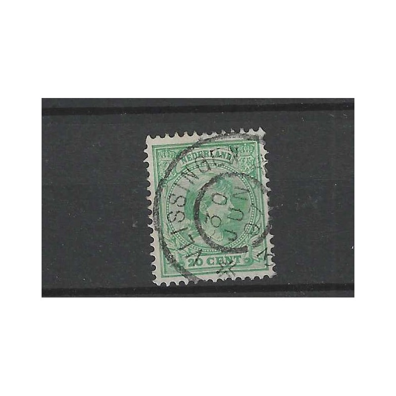 Nederland 40 Wilhelmina "VLISSINGEN 1897" grootrond VFU/gebr CV  5+ €