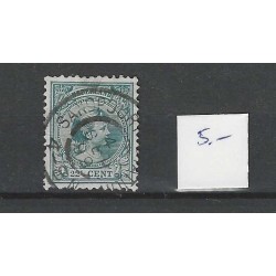 Netherlands 41 Wilhelmina "SANDPOORT-STATION 1899" large round cancel VFU/used CV  25+ €