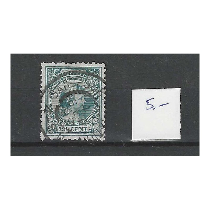 Nederland 41 Wilhelmina "SANDPOORT-STATION 1899" grootrond VFU/gebr CV  25+ €
