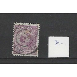 Nederland 42 Wilhelmina "GRAVENHAGE-3 1898" grootrond VFU/gebr CV  38+ €