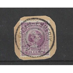 Netherlands 42 Wilhelmina "AMSTERDAM-EMMERIK 1897" large round cancel VFU/used CV  10+ €
