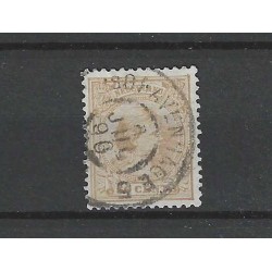 Netherlands 43 Wilhelmina "GRAVENHAGE-5 1896" large round cancel VFU/used CV  50+ €
