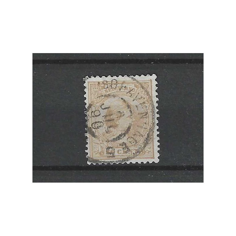 Netherlands 43 Wilhelmina "GRAVENHAGE-5 1896" large round cancel VFU/used CV  50+ €