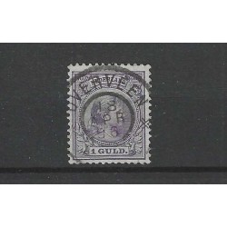 Netherlands 44 Wilhelmina "OVERVEEN 1896" large round cancel VFU/used CV  100+ €