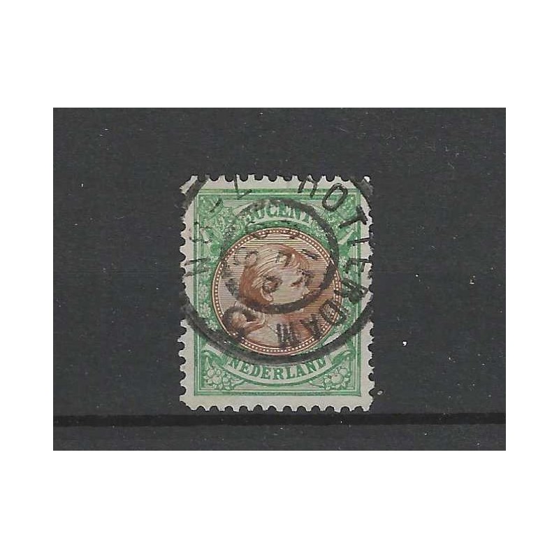 Nederland 45 Wilhelmina "ROTTERDAM-5 1898" grootrond VFU/gebr CV  45+ €