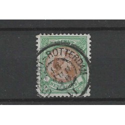 Netherlands 45 Wilhelmina "UTRECHT-ROTTERDAM-VI 1898" large round cancel VFU/used CV  30+ €