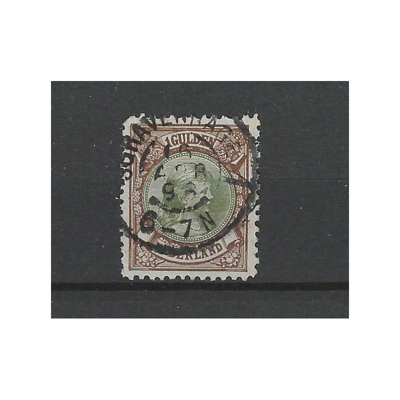 Netherlands 46 Wilhelmina "GRAVENHAGE-1 1898" large round cancel VFU/used CV  50+ €