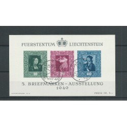Liechtenstein  BLOCK 5  Breifmarkenausstellung  VFU/used  CV 160 € FDC-cancel