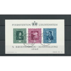 Liechtenstein  BLOCK 5  Breifmarkenausstellung  VFU/gebr  CV 160 € FDC-stempel