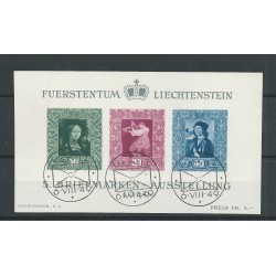 Liechtenstein  BLOCK 5  Breifmarkenausstellung  VFU/used  CV 160 € FDC-cancel