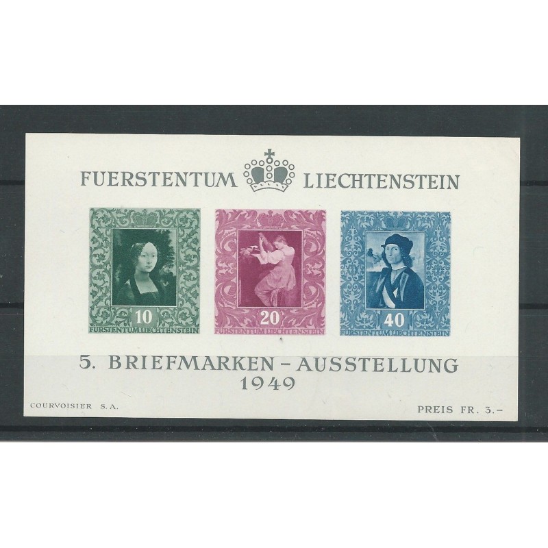 Liechtenstein  BLOCK 5  Breifmarkenausstellung  MNH/postfris  CV 160 €