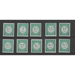 Curaçao P35-43 Postage due MNH  CV 342 €