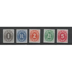 Curaçao 153-157 Numeral  MH/unused  CV 30 €