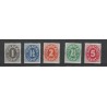 Curaçao 153-157 Numeral  MH/unused  CV 30 €