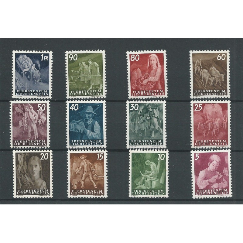 Liechtenstein  289-300 Landarbeit MNH  CV 180 €