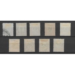 Dutch East Indies P14-22 Postage due 1892  VFU/used  CV 30 €