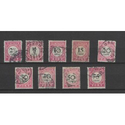 Ned. Indie P14-22 Port 1892  VFU/gebr  CV 30 €