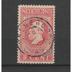 Nederland 92 Jubileum "VELSENOORD 1913" grootrond VFU/gebruikt