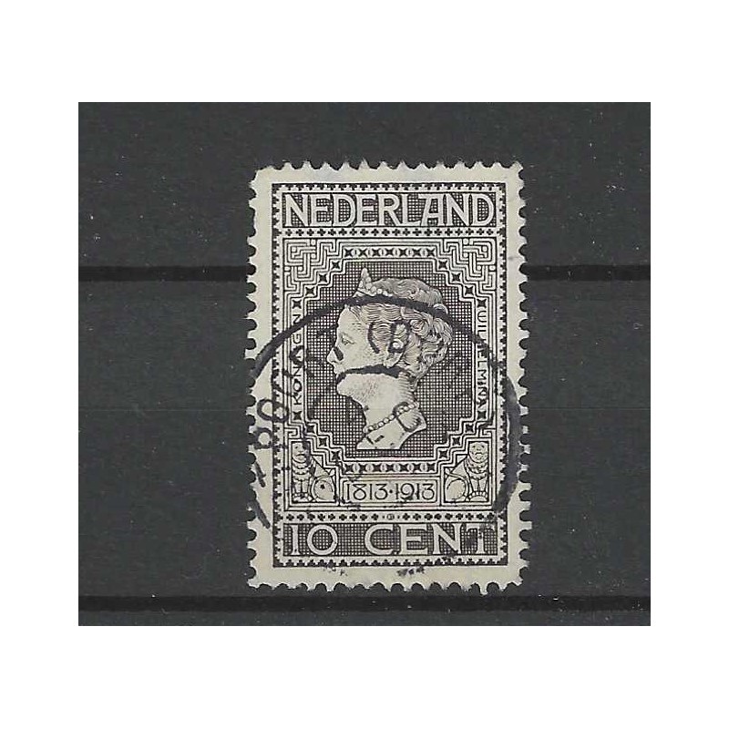 Netherlands 93 Jubilee "SANTPOORT (DORP) 1913" large round cancel VFU/used dunne plek
