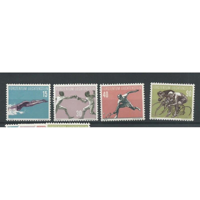 Liechtenstein  365-368 Sport  MNH/ongebr   CV 27 €