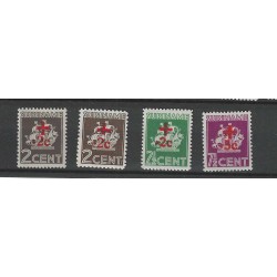 Suriname 202-205 Rode Kruiszegels MNH/postfris CV 79 €