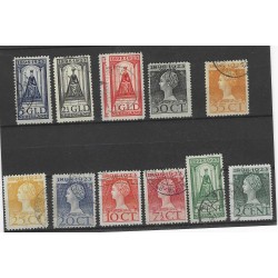 Netherlands  121-131 Wilhelmina 1923 VFU/used CV 515 €