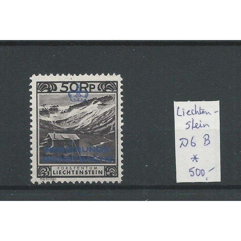 Liechtenstein D6-B OFFICIAL "Landschaften"  MH/unused  CV 650 €