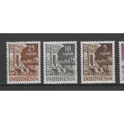 Ned. Indie/Indonesie 3-25 Gebouwen met RIS-opdruk MNH/postfris  CV 730 €
