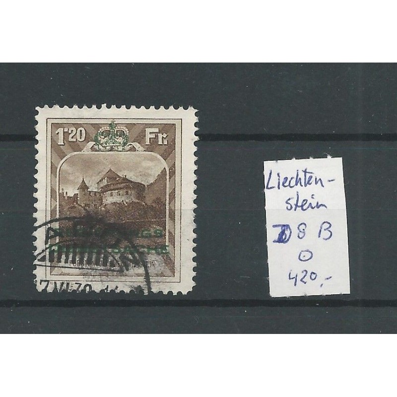 Liechtenstein D8-B OFFICIAL "Landschaften"  VFU/used  CV 500 €