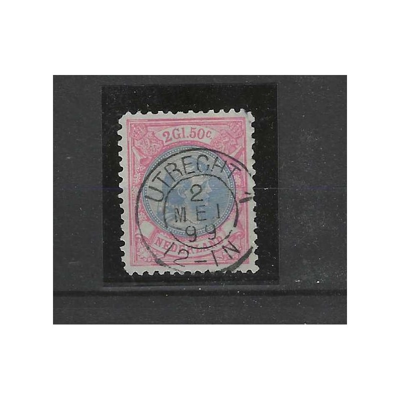 Nederland 47B Wilhelmina 1891 "UTRECHT-1 1899" kleinrondVFU/gebr  CV 195 €